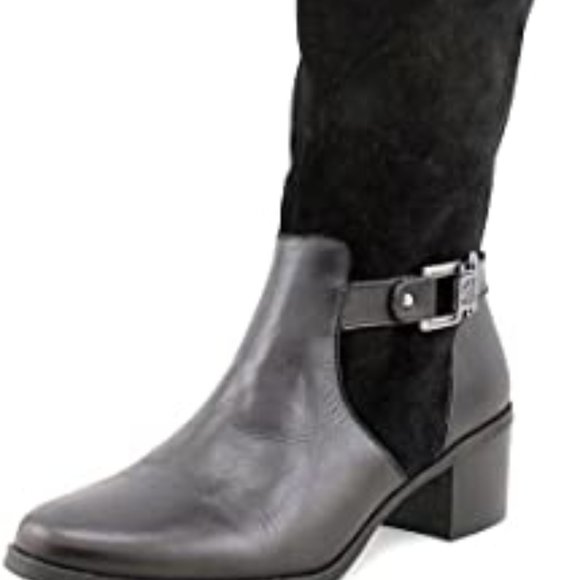 $100 OFF ✅ Anne Klein AK Suede Riding Boots 8.5M Wide Calf ✨ NIB - Picture 10 of 16